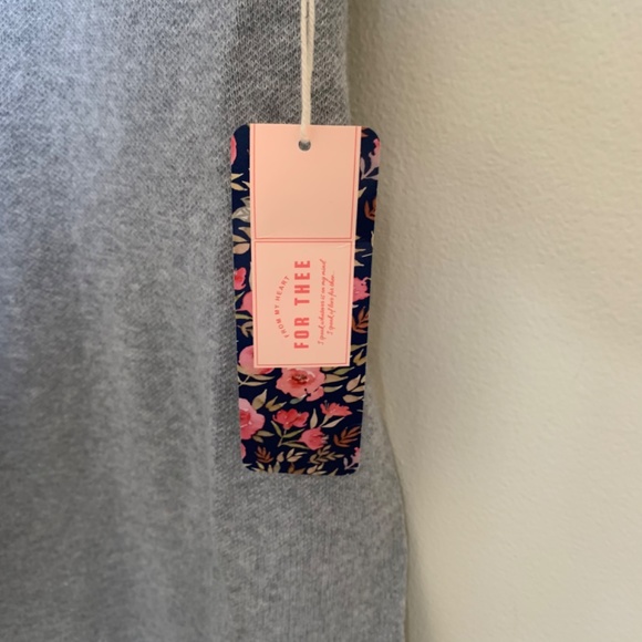 NWT For Thee Long Gray Cardigan M - Picture 3 of 6